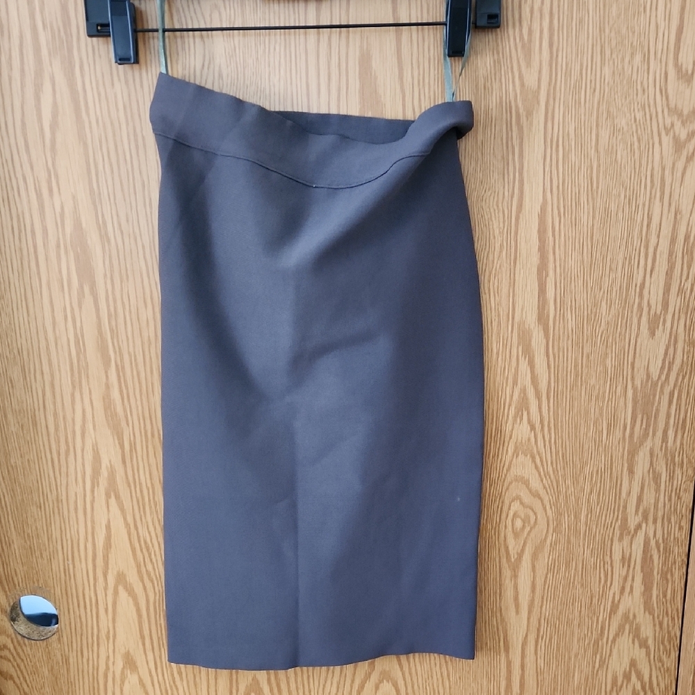 BCBGMaxAzria Charcoal Olive Pencil Skirt